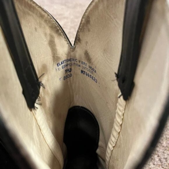 Harley-Davidson Black Cowboy Western Boot Eagle Embroidery Motorcycle 9.5 Mens - Picture 7 of 9